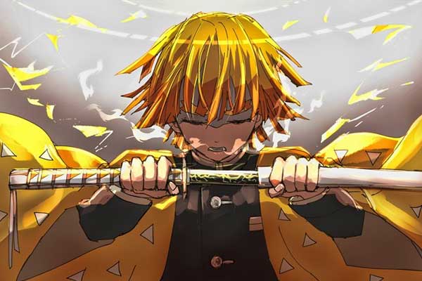 Zenitsu Agatsuma aus Kimetsu No Yaiba