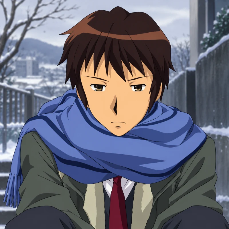 Kyon en La desaparición de Haruhi Suzumiya