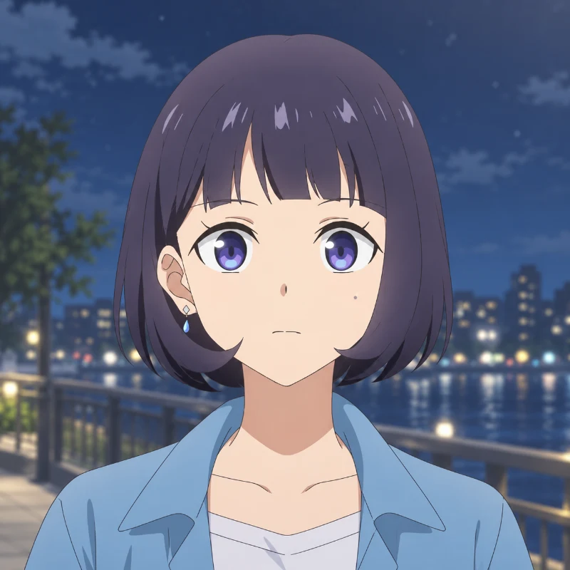 Sakura Sorano in Love Unseen Beneath the Clear Night Sky