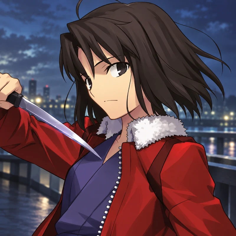 Shiki Ryougi in The Garden of Sinners Chapter 5: Paradox Spiral