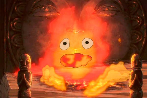 Calcifer en Howl's Moving Castle