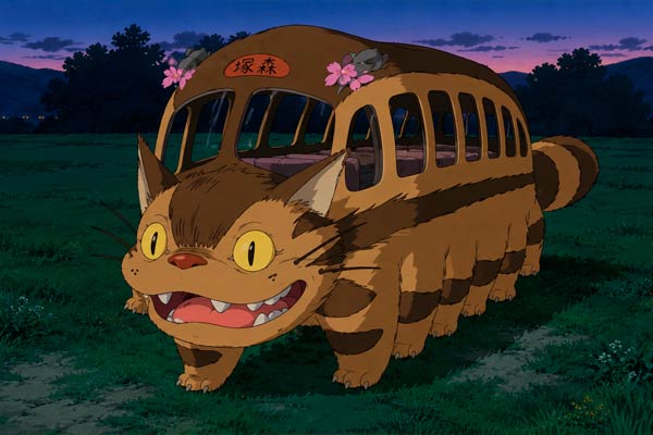 Nekobus em My Neighbor Totoro