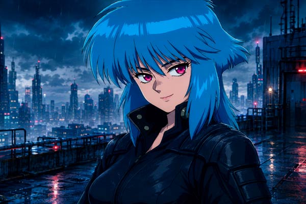 Motoko Kusanagi in The Ghost in the Shell